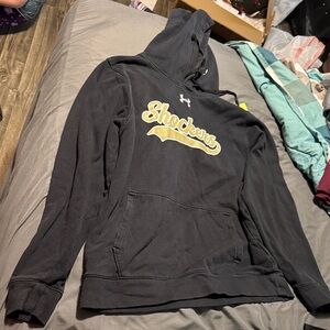 Under Armour Black Hoodie with Gold Logo